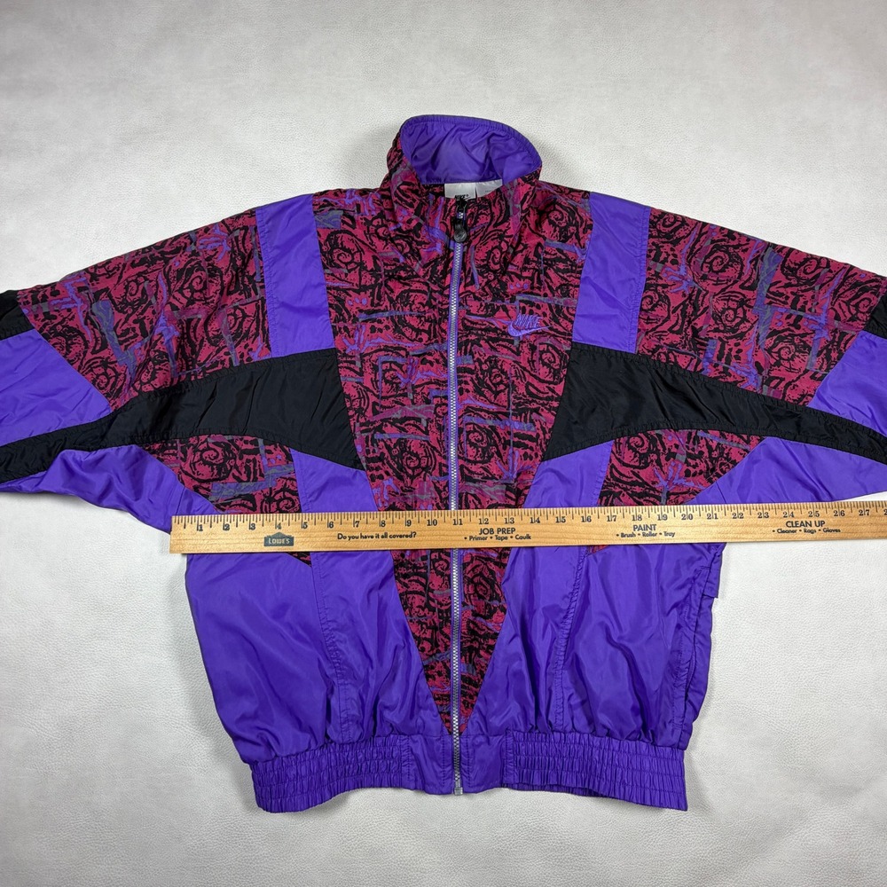 Vintage Nike Windbreaker Jacket Purple Pink Abstract 90s Retro Womens Small - Picture 5 of 14